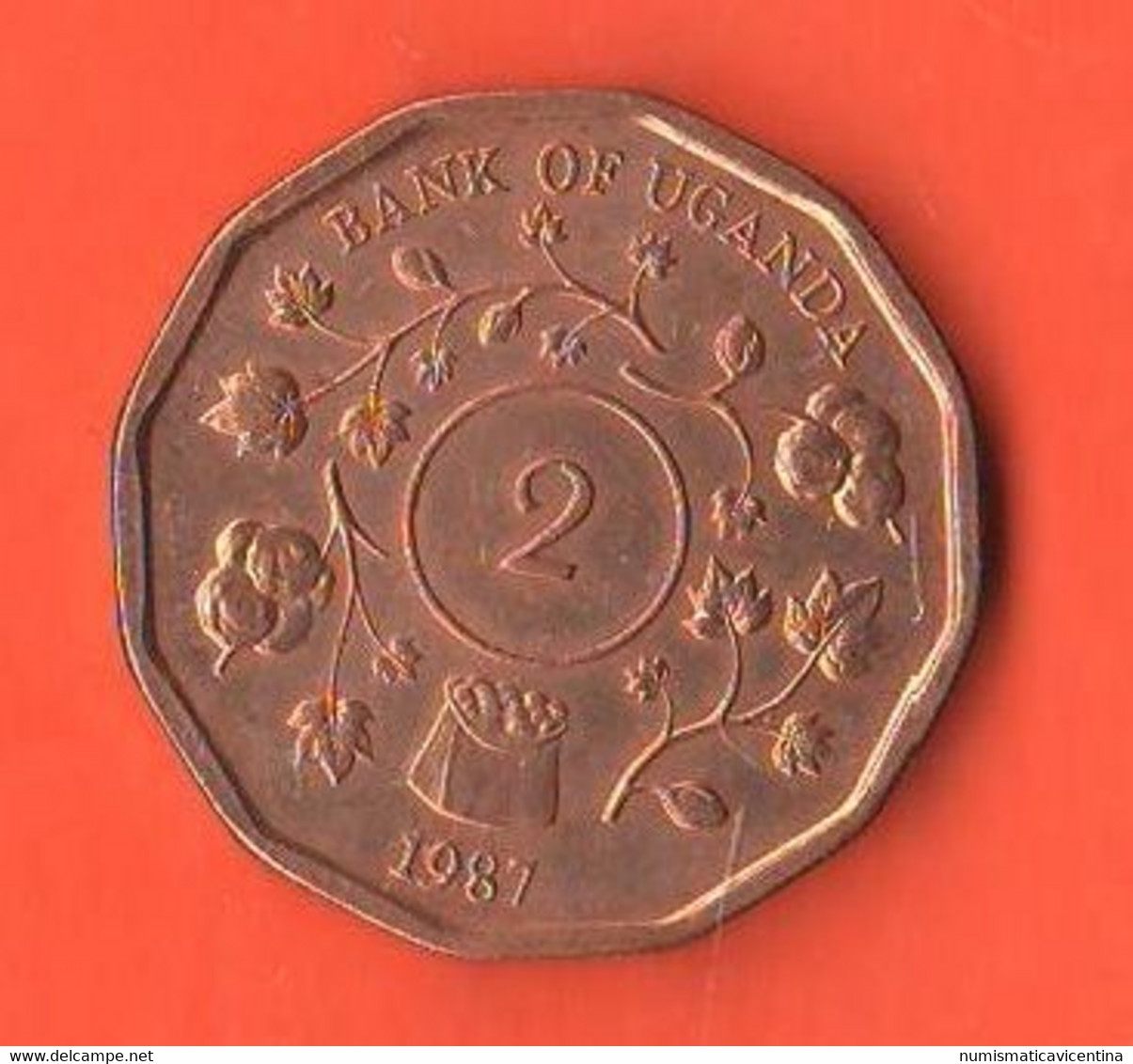Uganda 2 Schillings  1987 Steel + Copper Coin Bank Of Uganda - Uganda