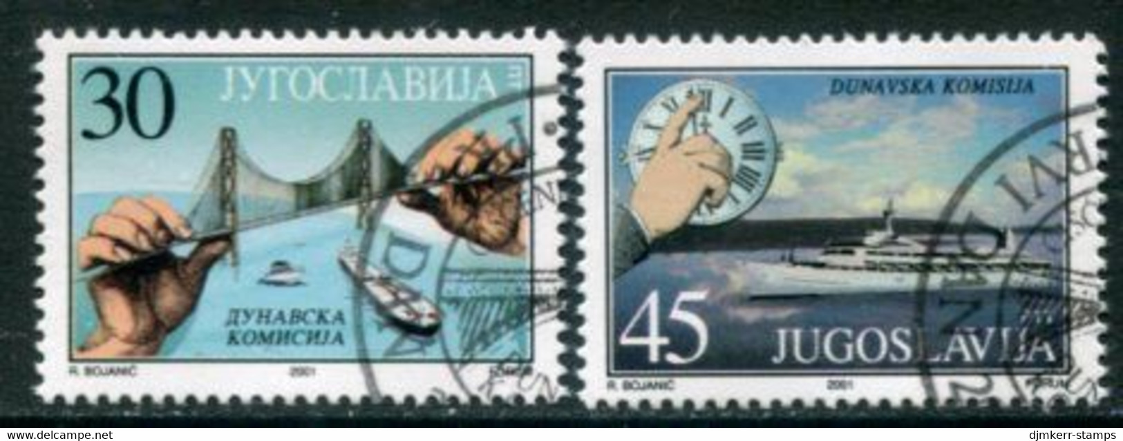 YUGOSLAVIA 2001 Danube Water Purification Used.  Michel 3040-41 - Used Stamps