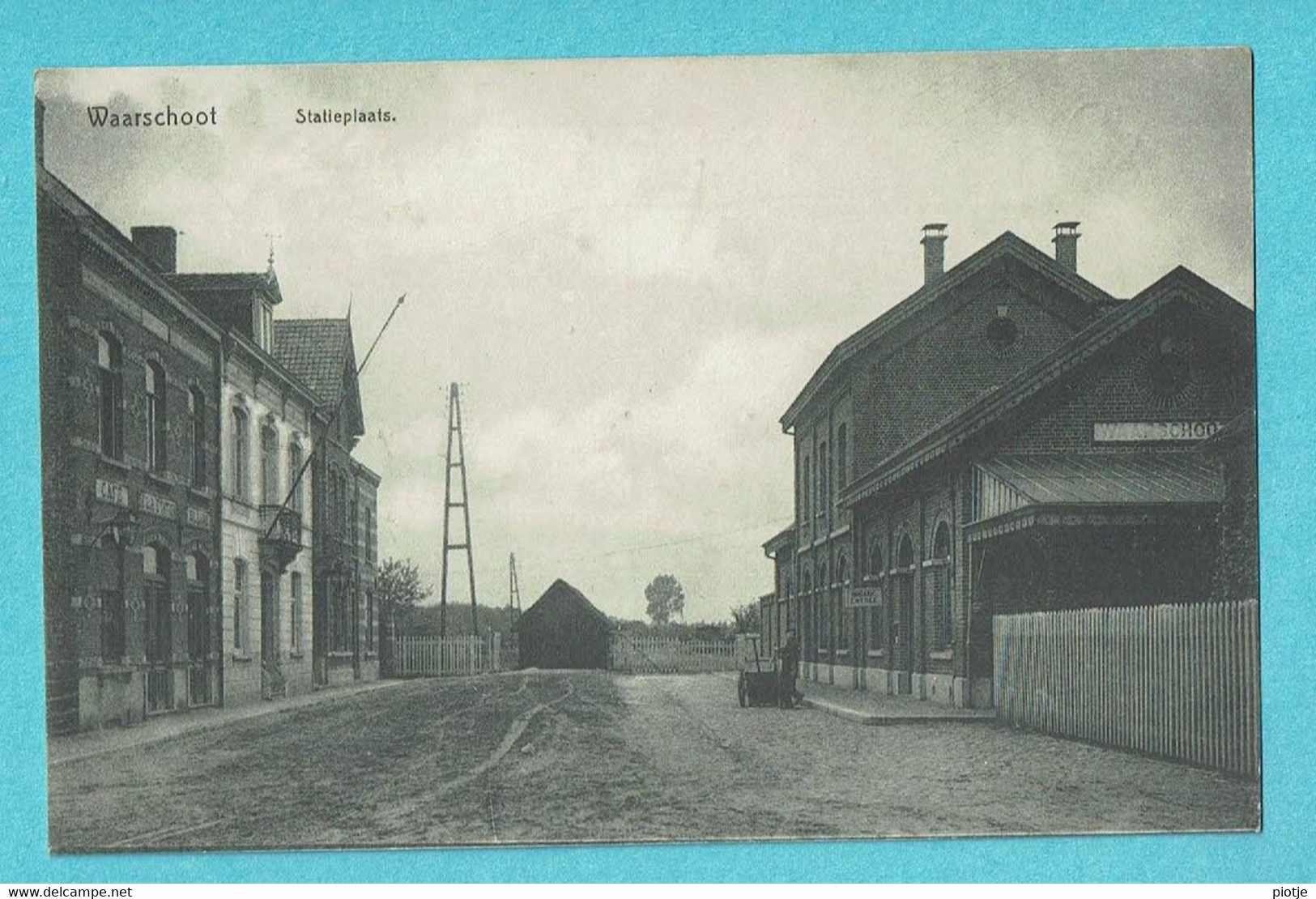 * Waarschoot (Lievegem - Oost Vlaanderen) * (Uitgever V. De Craene) Statieplaats, Place De La Gare, Bahnhof, Station TOP - Waarschoot