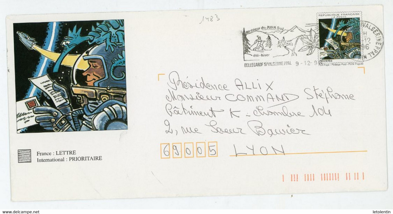 FRANCE -  ENTIER DU N° Yt 2511 SANS INDICATION DE LA VALEUR Obli. De 1996 - Overprinted Covers (before 1995)