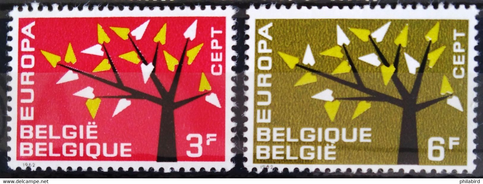 EUROPA 1962 - BELGIQUE                    N° 1222/1223                        NEUF** - 1962