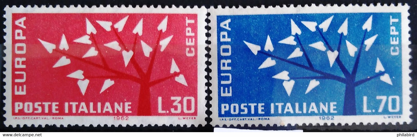 EUROPA 1962 - ITALIE                    N° 873/874                        NEUF** - 1962