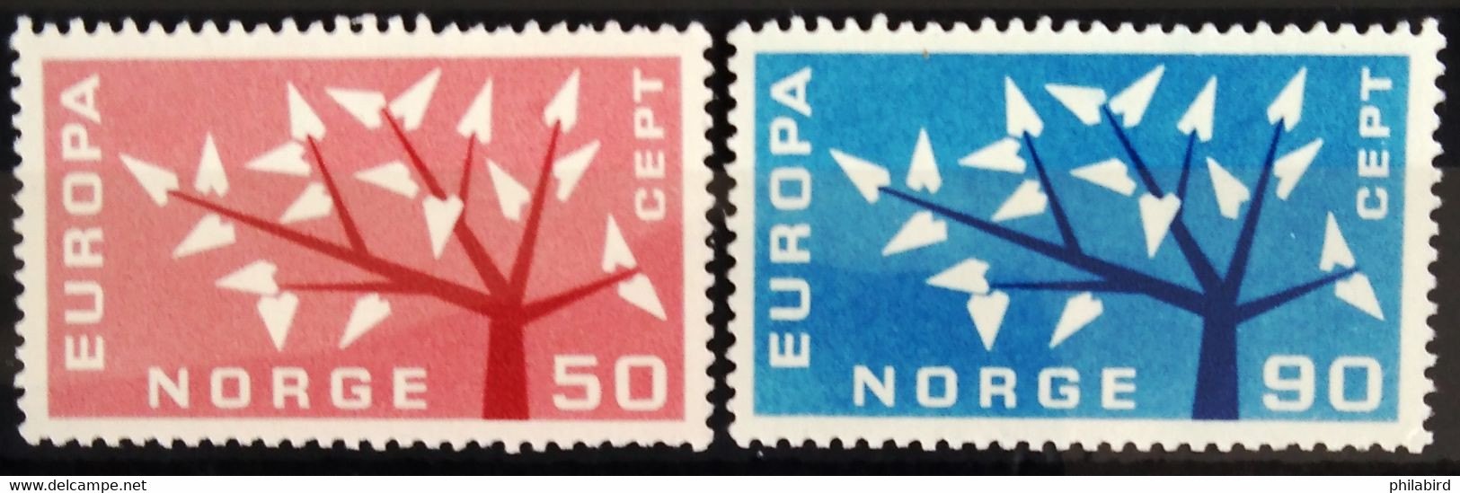 EUROPA 1962 - NORVEGE                   N° 433/434                        NEUF** - 1962