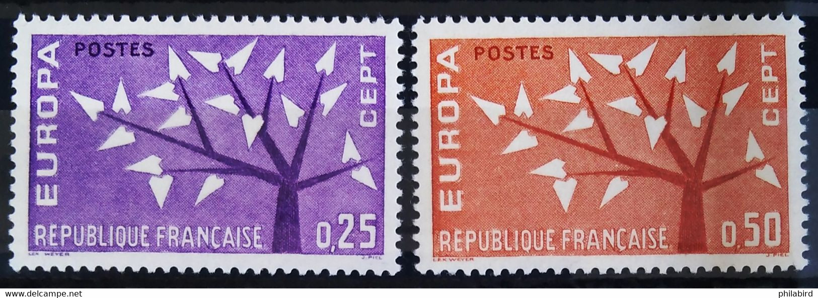EUROPA 1962 - FRANCE                  N° 1358/1359                        NEUF* - 1962