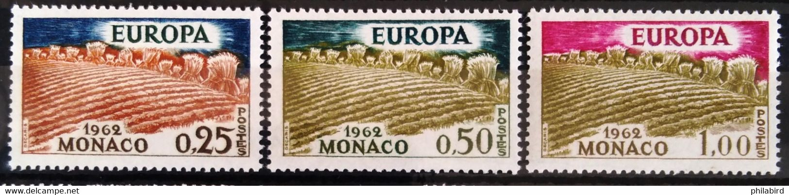 EUROPA 1962 - MONACO                  N° 571/573                        NEUF* - 1962