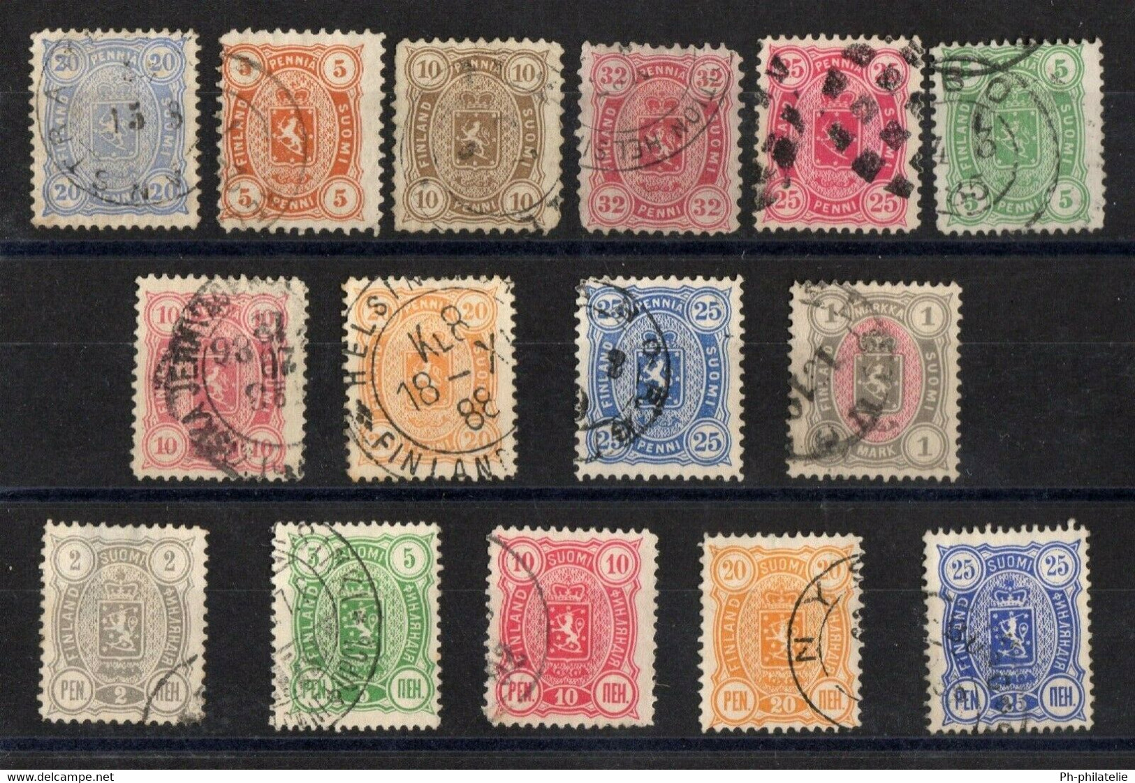 FINLANDE: SERIE DE 15 TIMBRES OBLITERES - Gebruikt