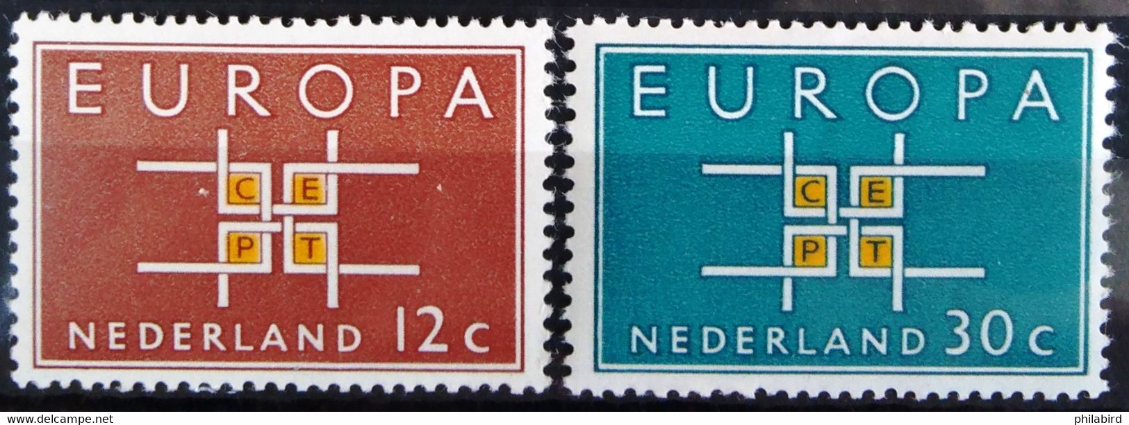 EUROPA 1963 - PAYS-BAS                 N° 780/781                        NEUF** - 1963