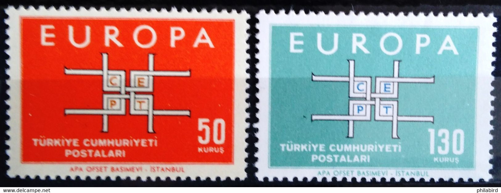 EUROPA 1963 - TURQUIE                 N° 1672/1673                        NEUF** - 1963