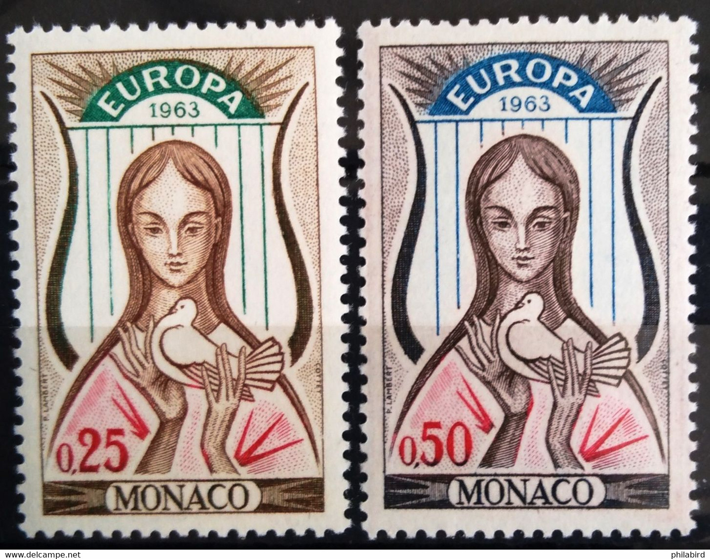 EUROPA 1963 - MONACO                 N° 618/619                        NEUF* - 1963