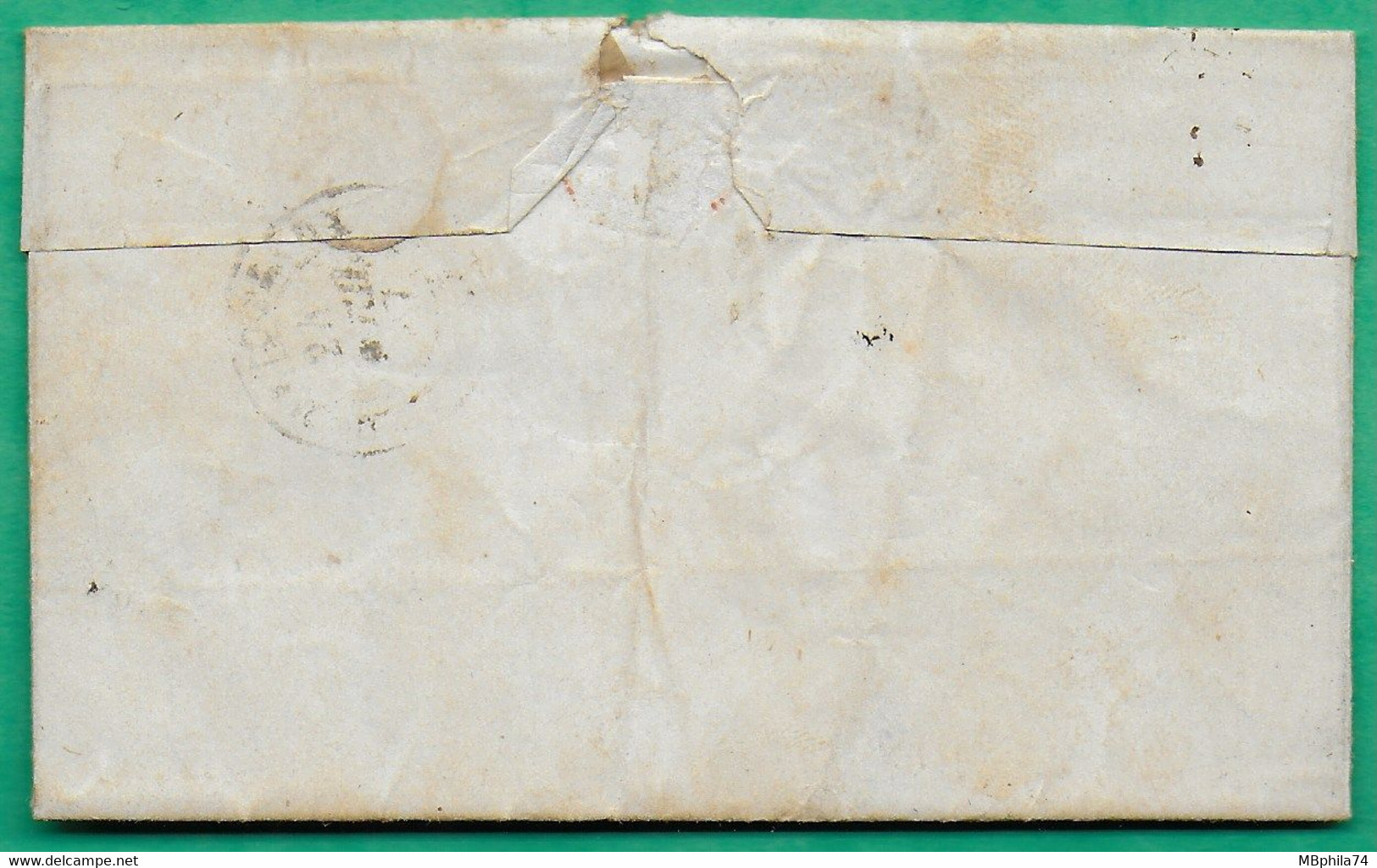 N°22 VARIETE PIQUAGE A CHEVAL GC 2978 LES PONTS DE CE MAINE ET LOIRE POUR CHAMPTOCEAUX 1867 LETTRE COVER FRANCE - 1849-1876: Classic Period