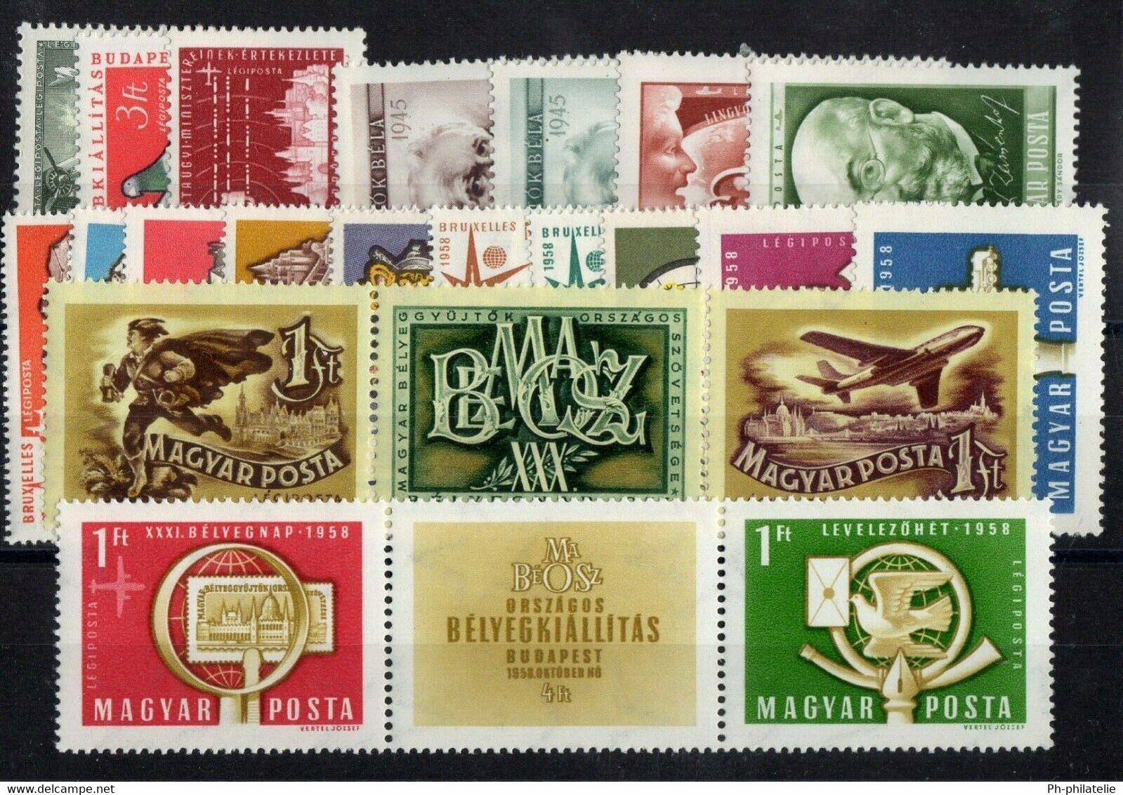 HONGRIE: SERIE DE 22 TIMBRES P.A. NEUF* N°190/210 - Ungebraucht