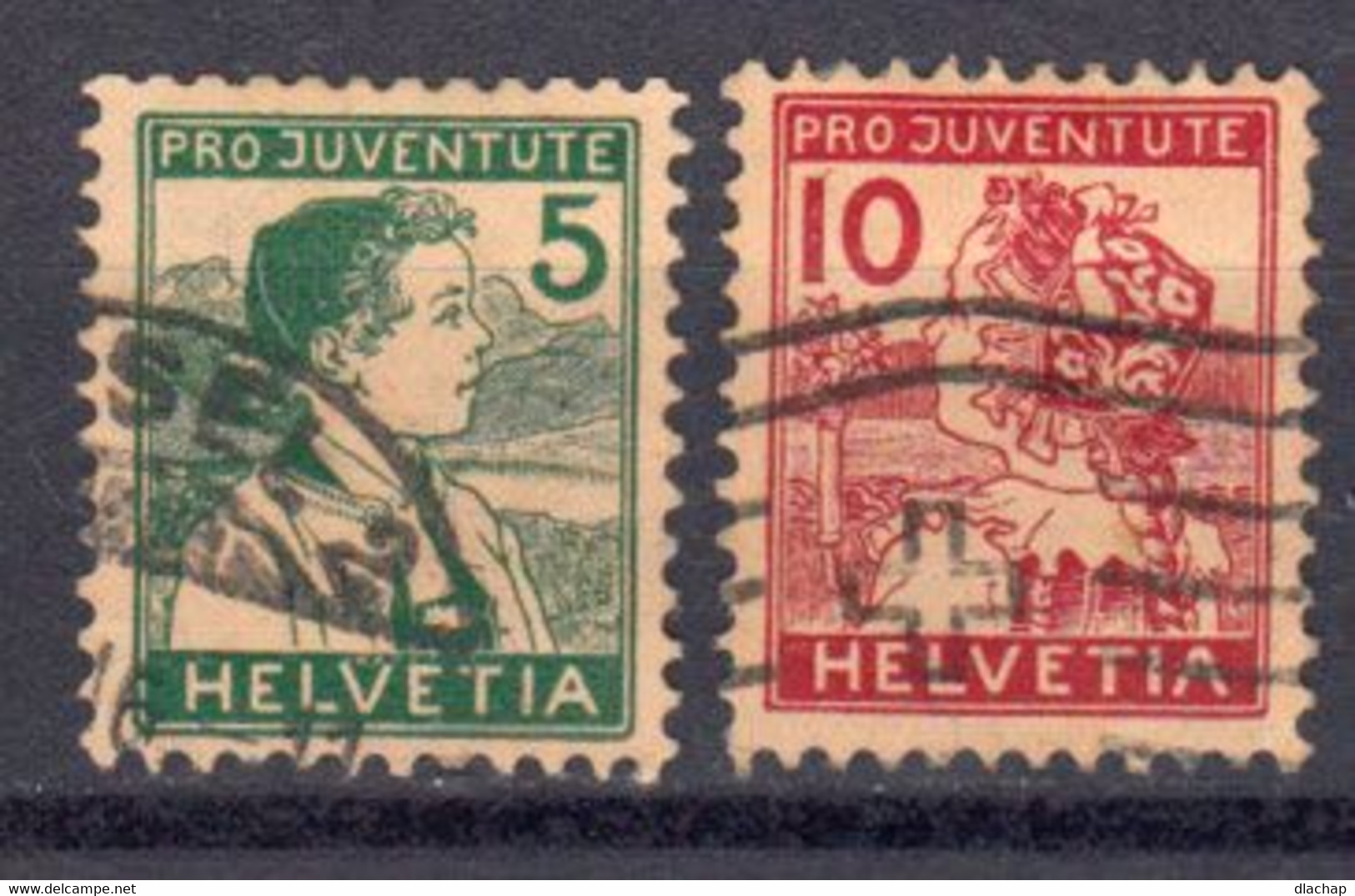 Suisse 1915 Yvert 149 / 150 Obliteres. Pour La Jeunesse - Oblitérés