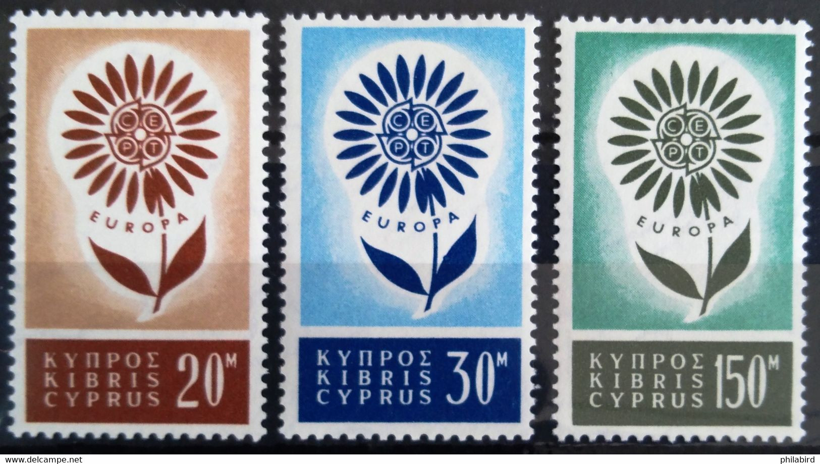 EUROPA 1964 - CHYPRE                N° 232/234                        NEUF* - 1964