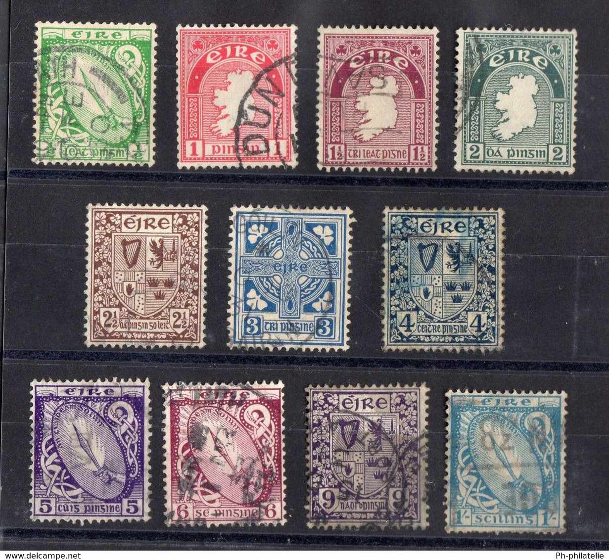 IRLANDE: SERIE DE 11 TIMBRES OBLIT YTN°40/51 - Usati