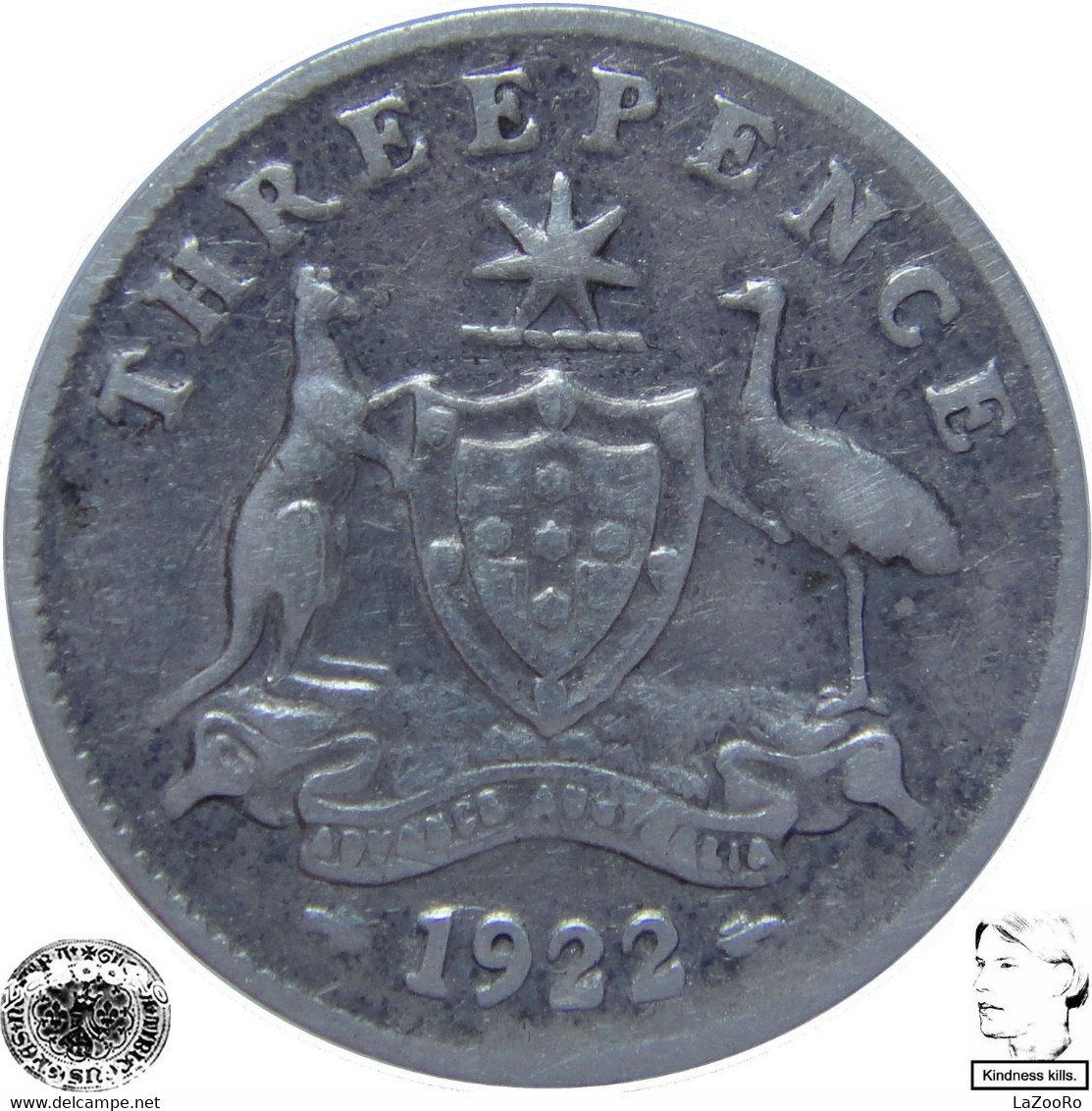 LaZooRo: Australia 3 Pence 1922 VF - Silver - Threepence