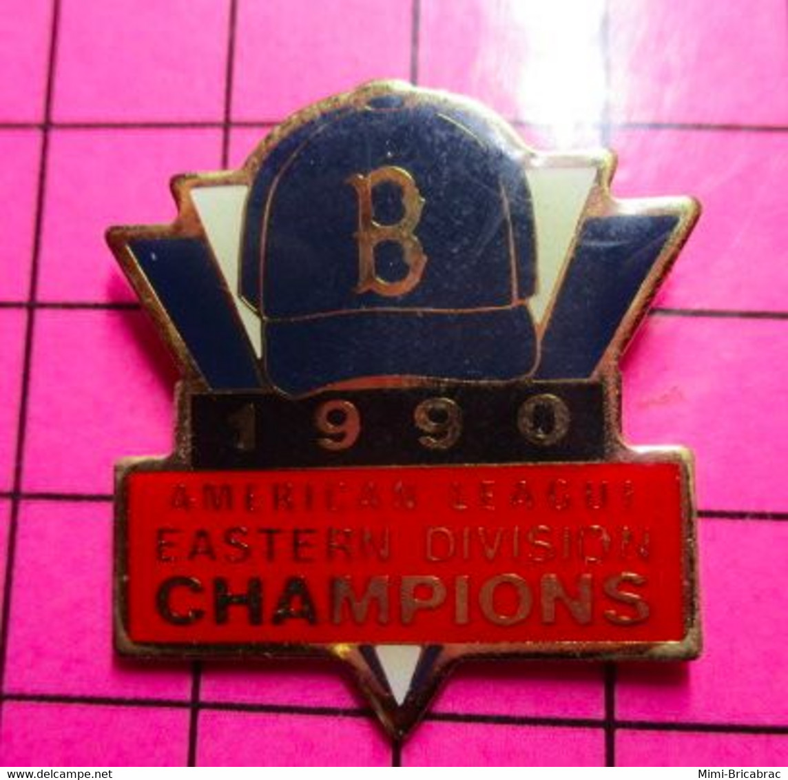 613e Pin's Pins / Beau Et Rare / THEME : SPORTS / BASEBALL 1990 EASTERN DIVISION CHAMPIONS Grand Pin's - Béisbol