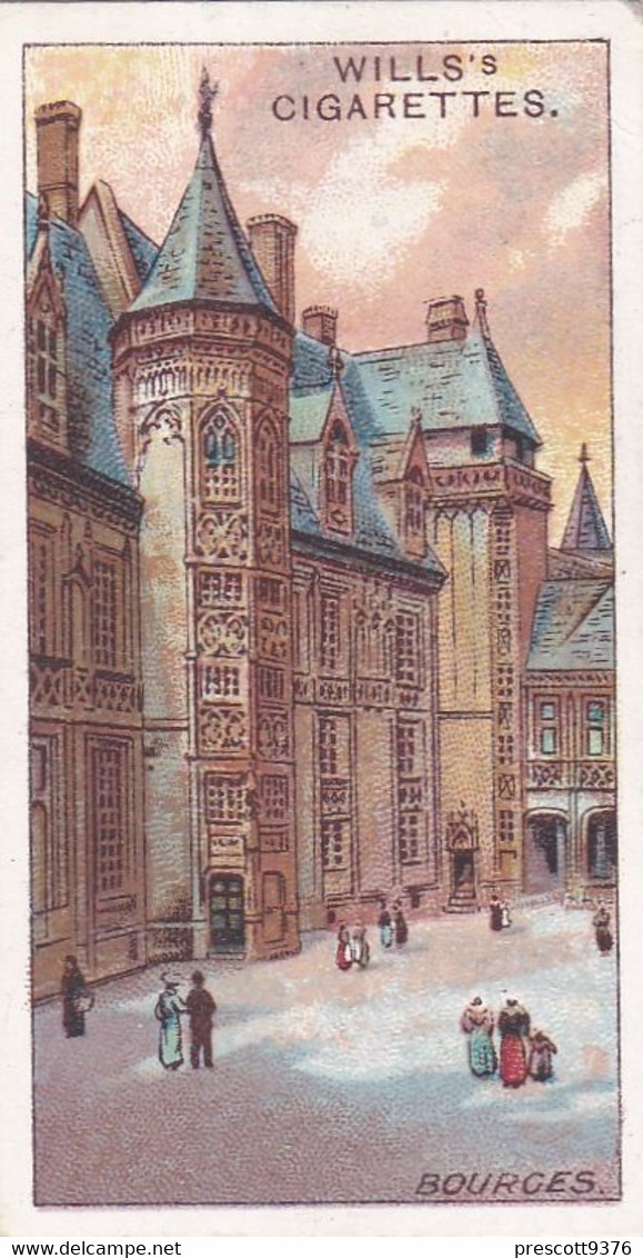 Gems Of French Architecture 1916 Wills Cigarette Card, 10 Hotel De Jacques Coeur, Bourges - Wills
