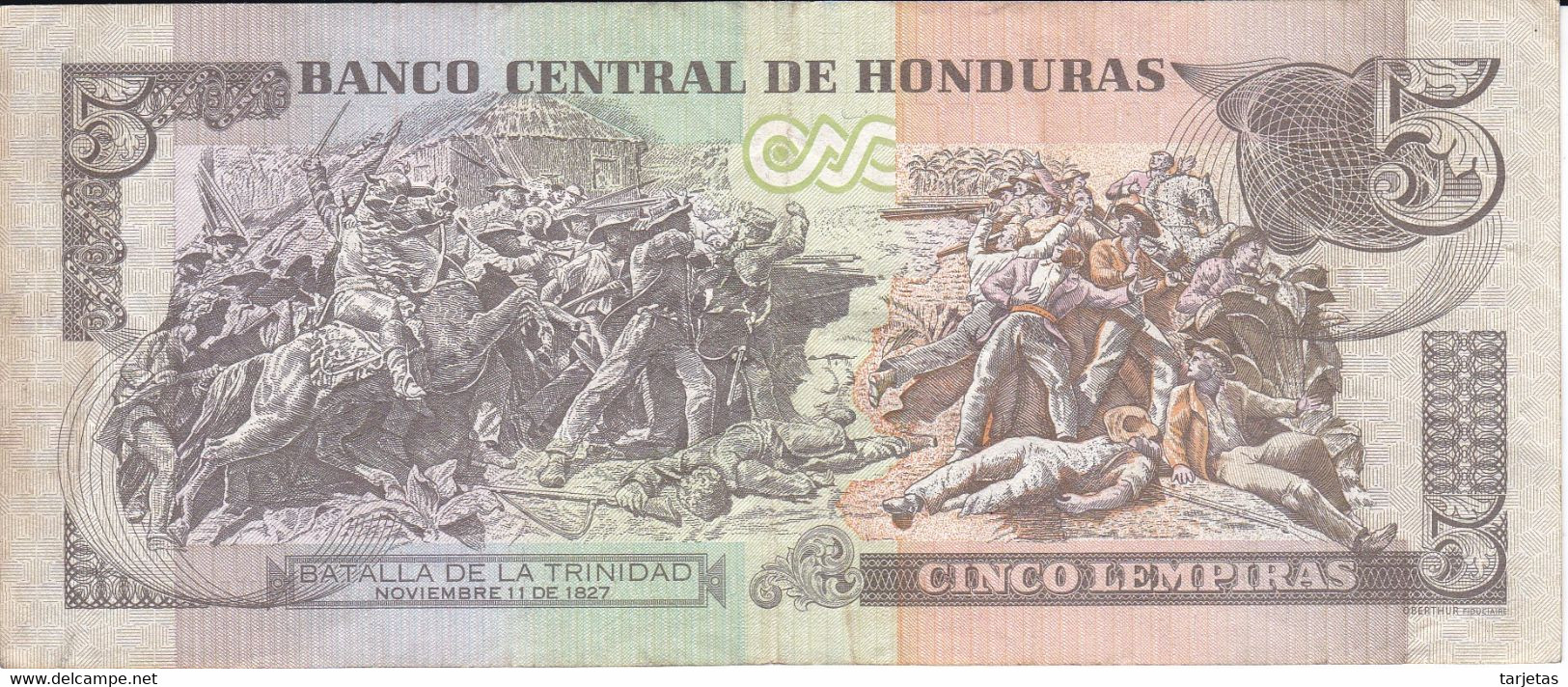 BILLETE DE HONDURAS DE 5 LEMPIRAS AÑO 2012 (BANKNOTE) - Honduras