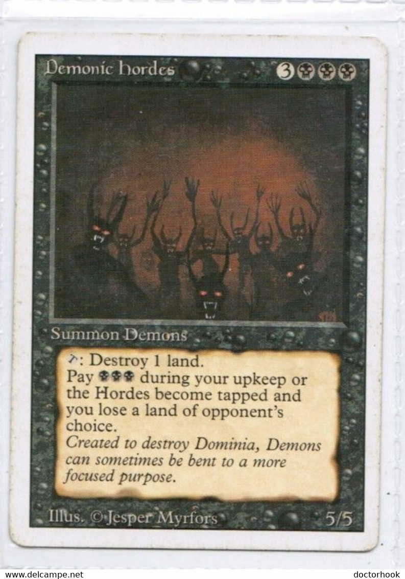 MAGIC The GATHERING  "Demonic Hordes"---REVISED (MTG--135-7) - Other & Unclassified