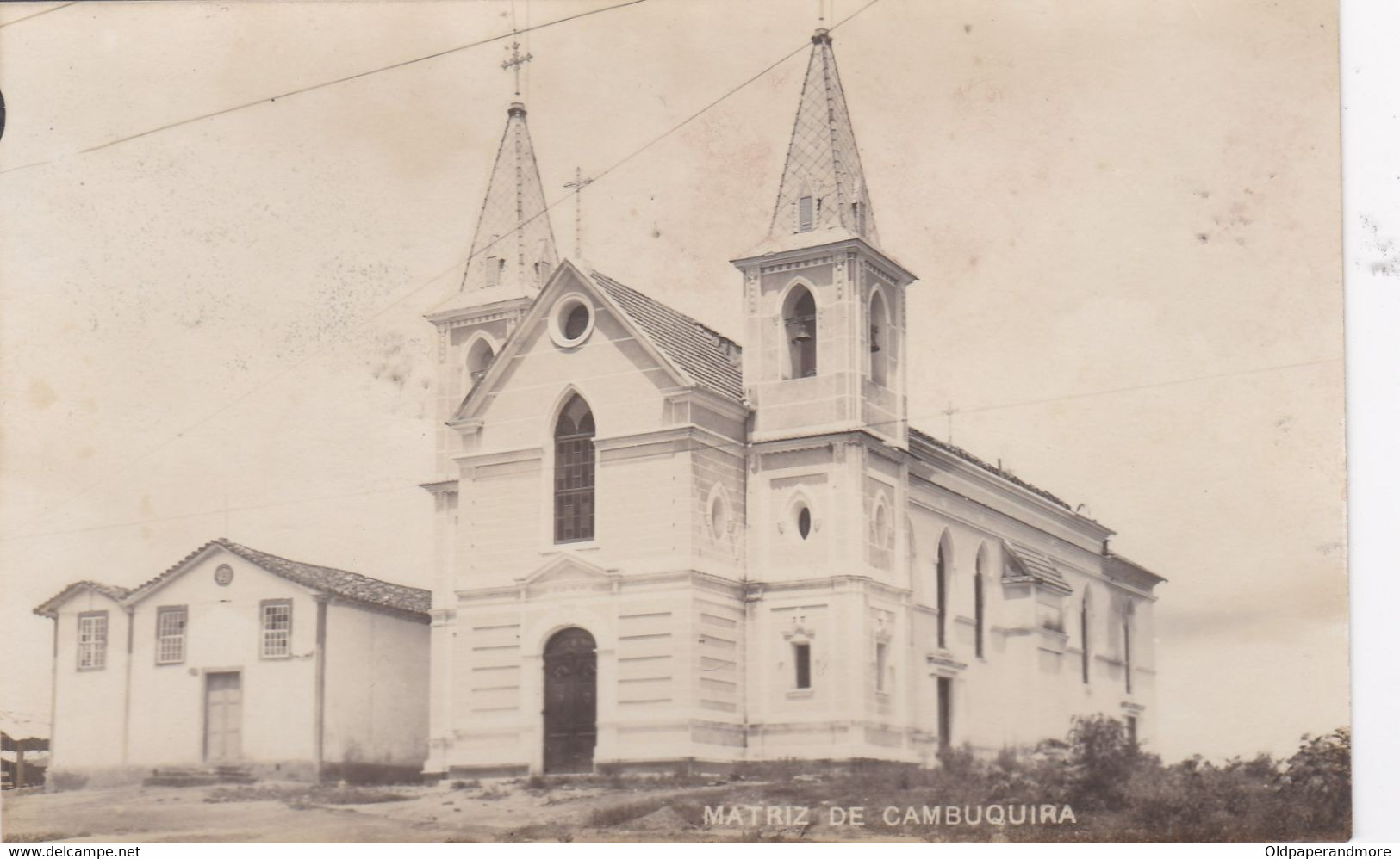 REAL PHOTO POSTCARD - BRASIL - BRAZIL - MINAS GERAIS -  CAMBUQUIRA - MATRIZ DE CAMBUQUIRA - Belo Horizonte