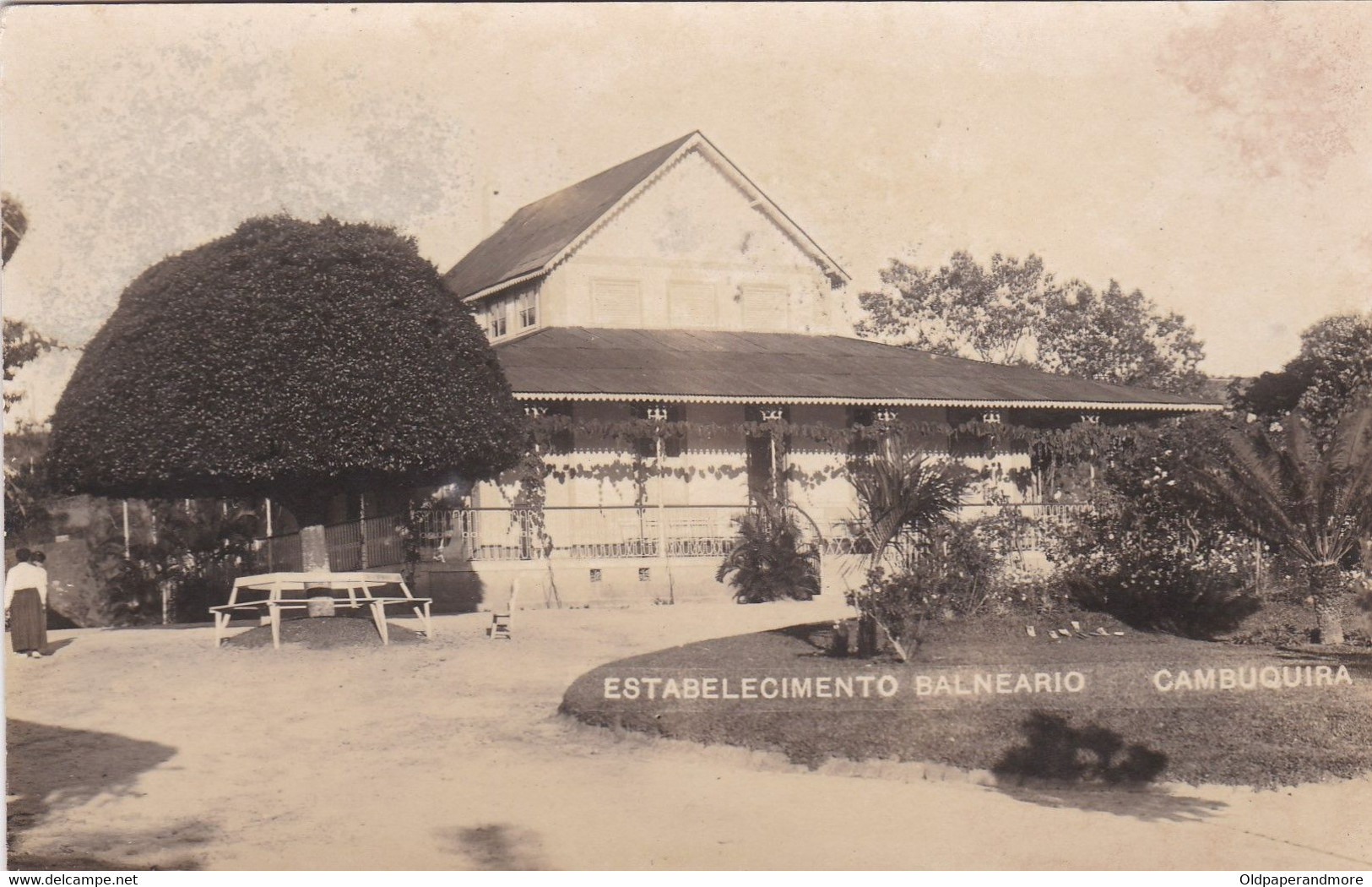 REAL PHOTO POSTCARD - BRASIL - BRAZIL - MINAS GERAIS -  CAMBUQUIRA - ESTABELECIMENTO BALNEÁRIO - Belo Horizonte