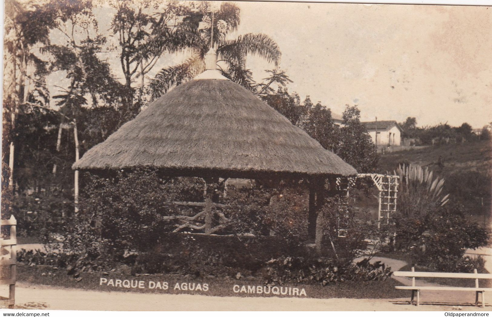 REAL PHOTO POSTCARD - BRASIL - BRAZIL - MINAS GERAIS -  CAMBUQUIRA - PARQUE DAS ÁGUAS - Belo Horizonte