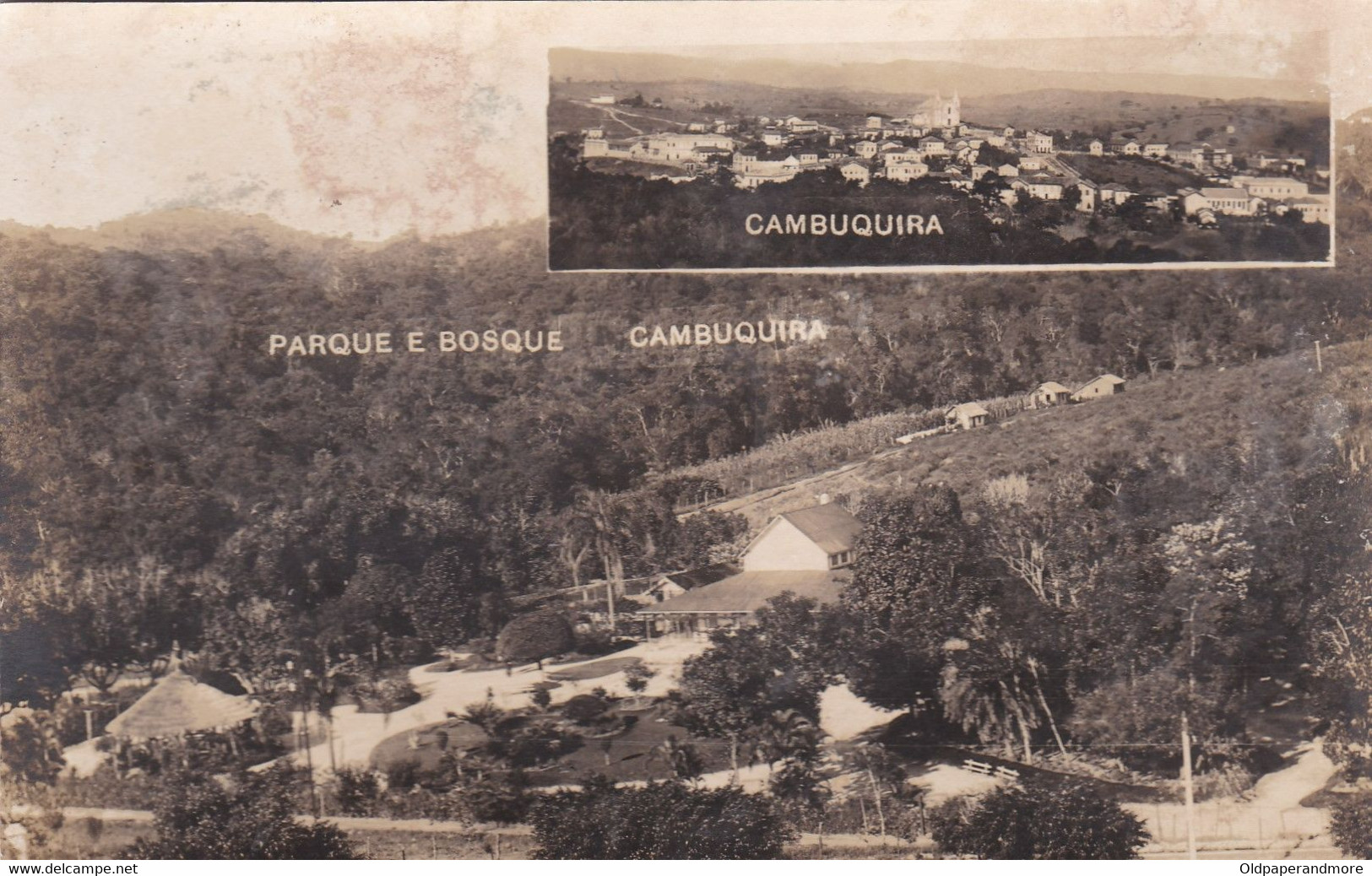 REAL PHOTO POSTCARD - BRASIL - BRAZIL - MINAS GERAIS -  CAMBUQUIRA - PARQUE E BOSQUE - Belo Horizonte