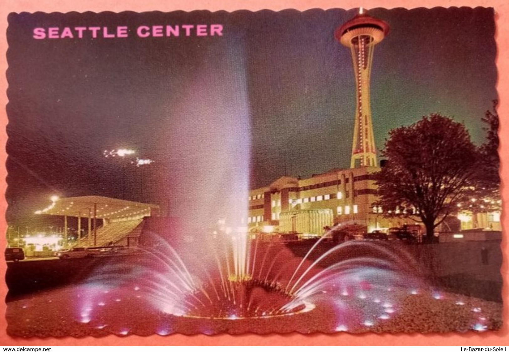 CP, états Unis, SEATTLE Center International Fountain At Night - Seattle