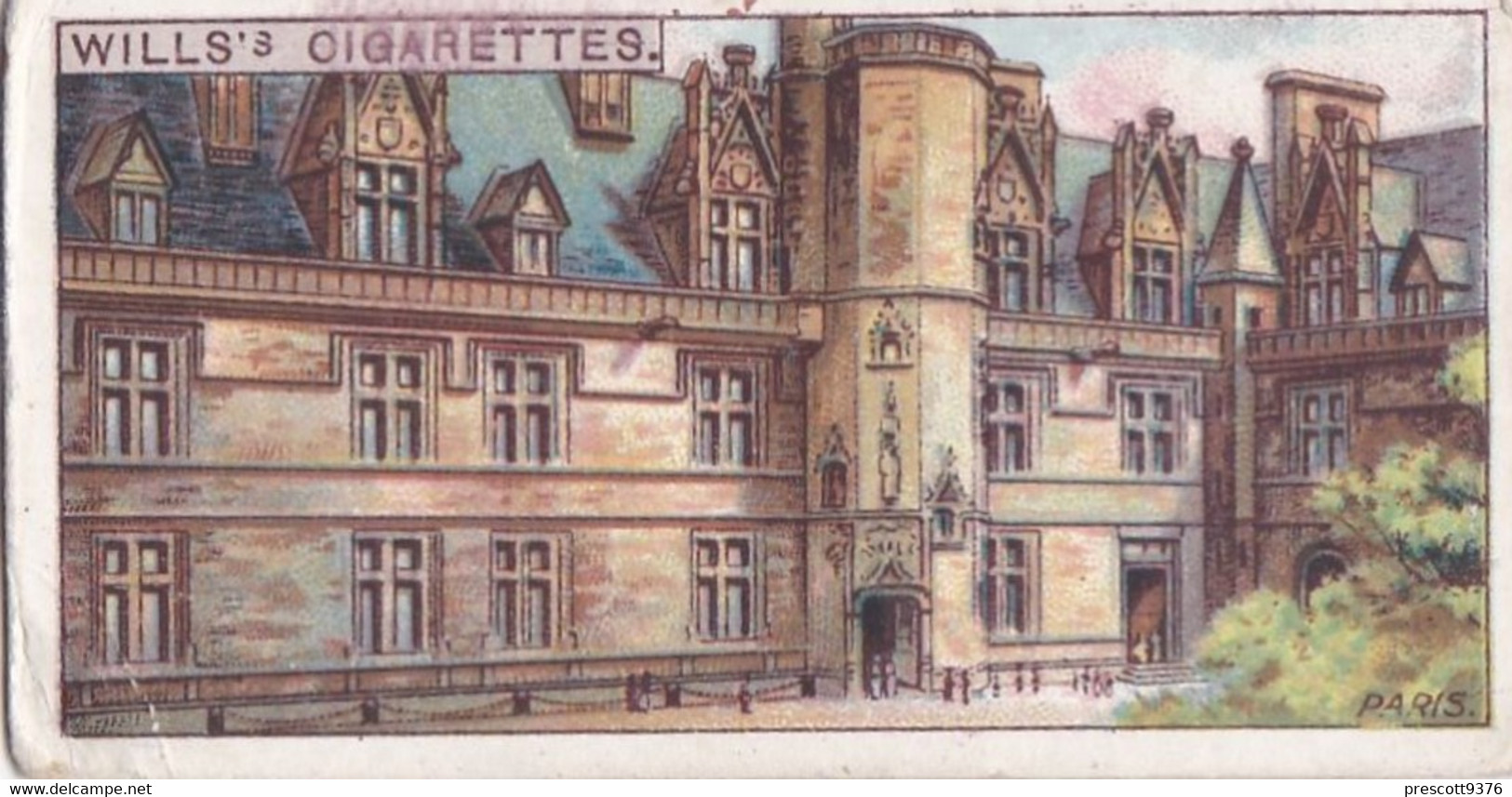 Gems Of French Architecture 1916 Wills Cigarette Card, 29 Hotel De Cluny. Paris - Wills