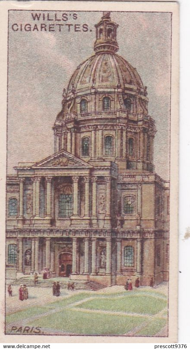 Gems Of French Architecture 1916 Wills Cigarette Card, 28 Dome Des Invalides. Paris - Wills