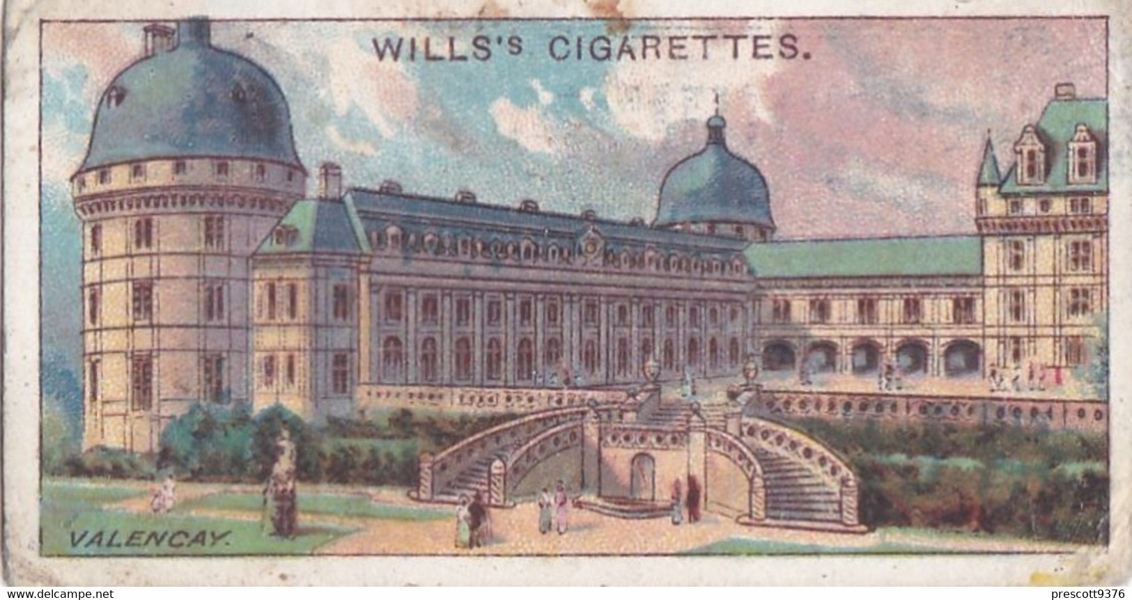Gems Of French Architecture 1916 Wills Cigarette Card, 49 Chateau Valencay - Wills