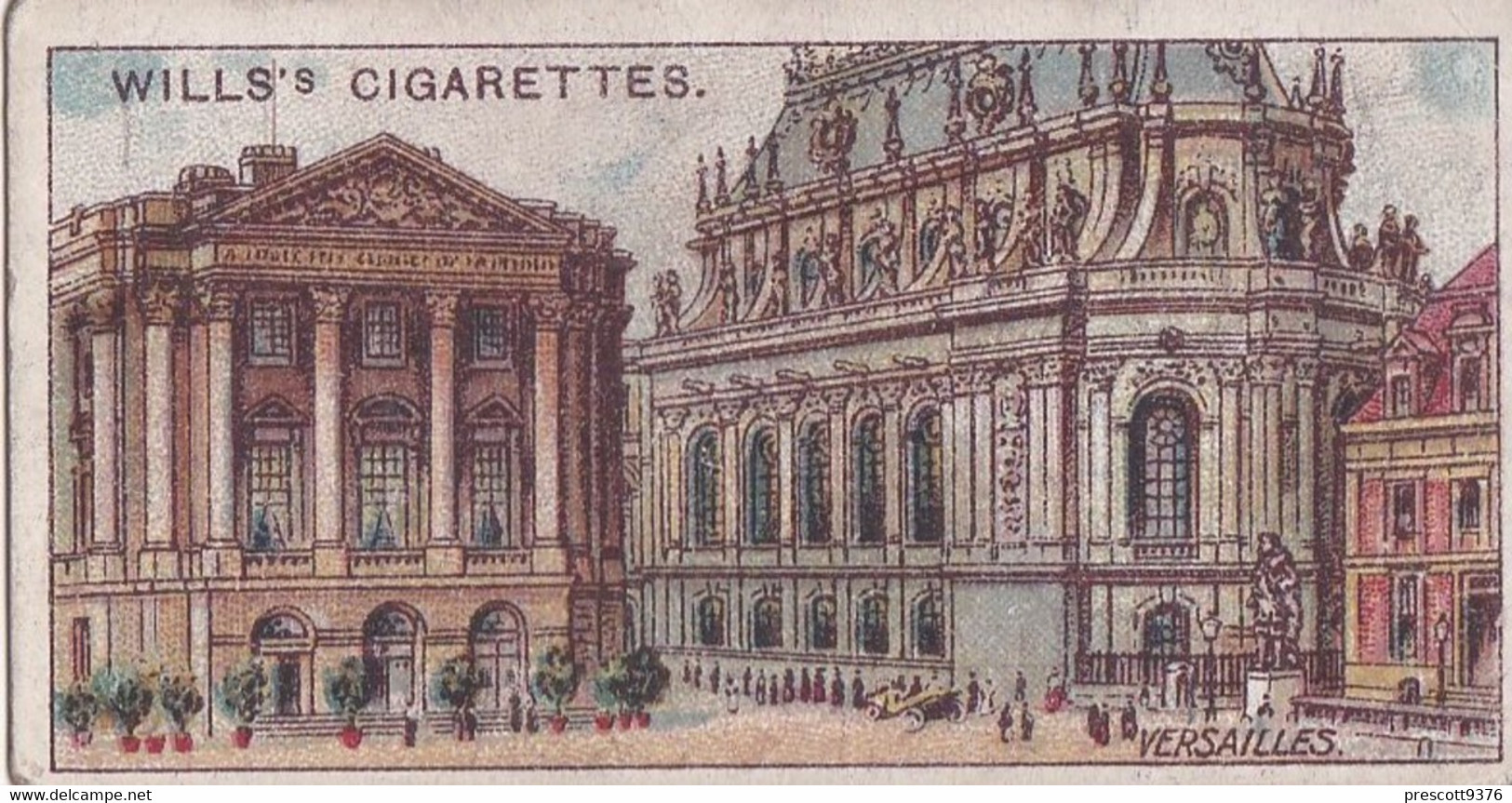 Gems Of French Architecture 1916 Wills Cigarette Card, 50 Palace Of Versailles - Wills