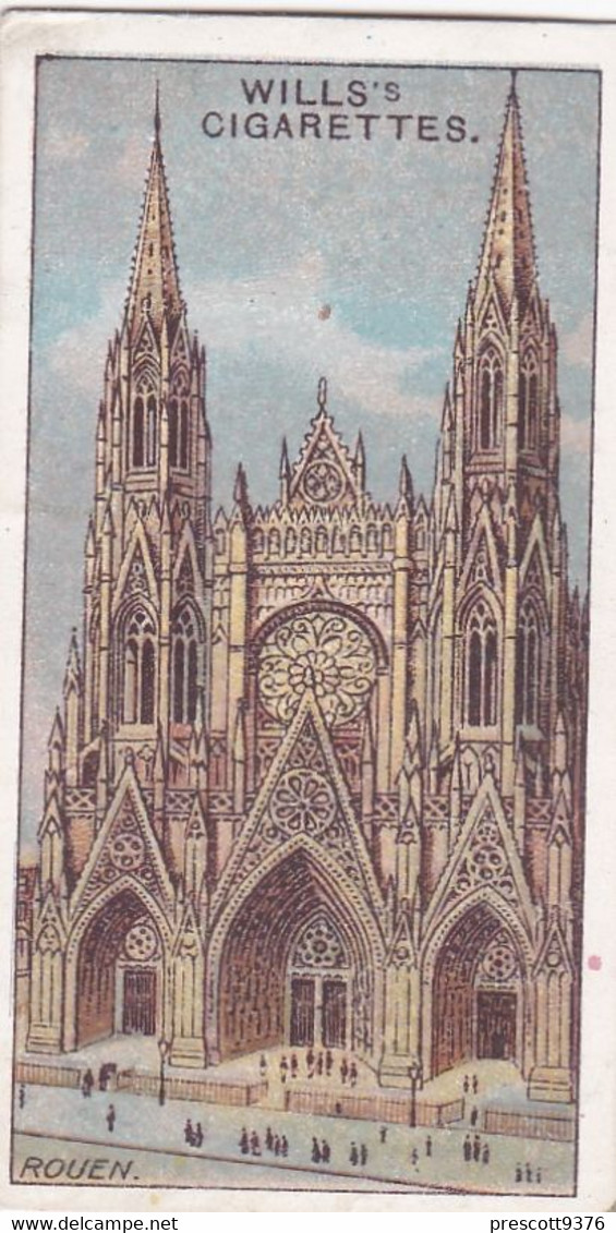 Gems Of French Architecture 1916 Wills Cigarette Card, 43 St Quen, Rouen - Wills