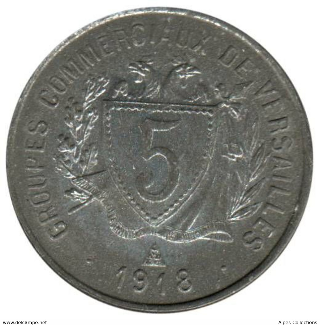 VERSAILLES - 01.01 - Monnaie De Nécessité - 5 Centimes 1918 - Monétaires / De Nécessité