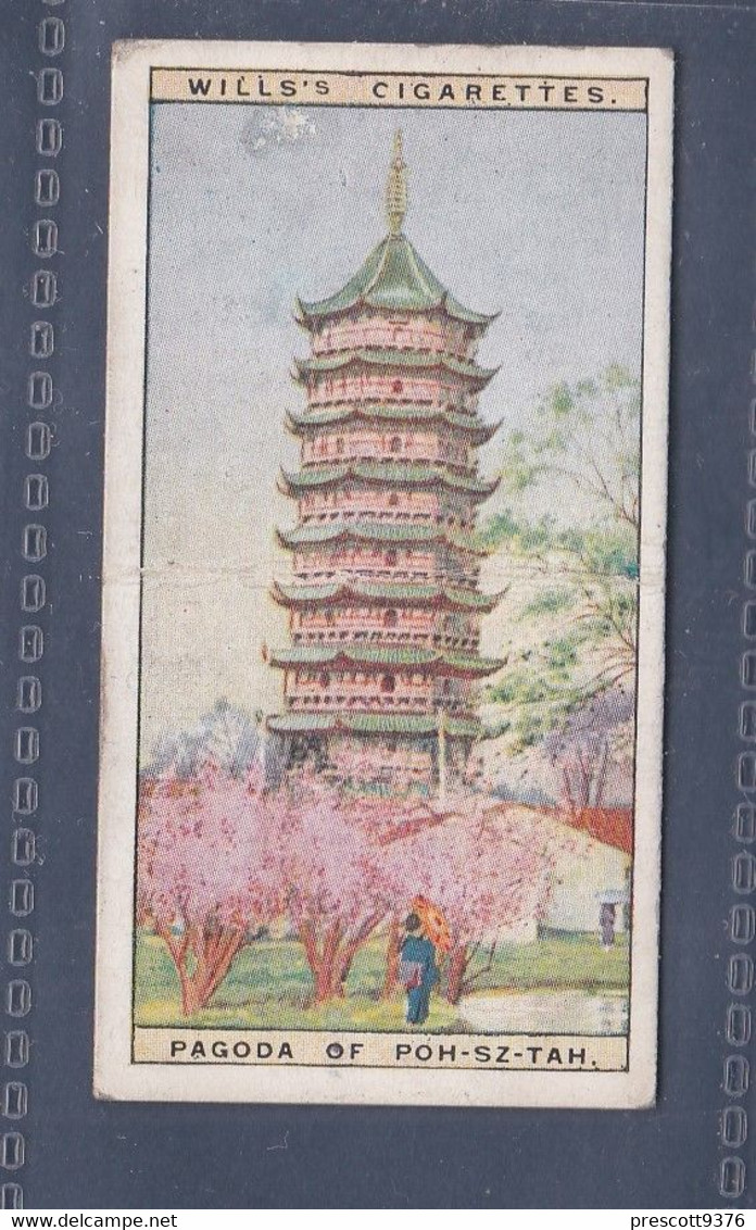 Wonders Of The Past 1926 - Original Wills Cigarette Card - 24 Pagoda At Poh Sz Tah - Wills