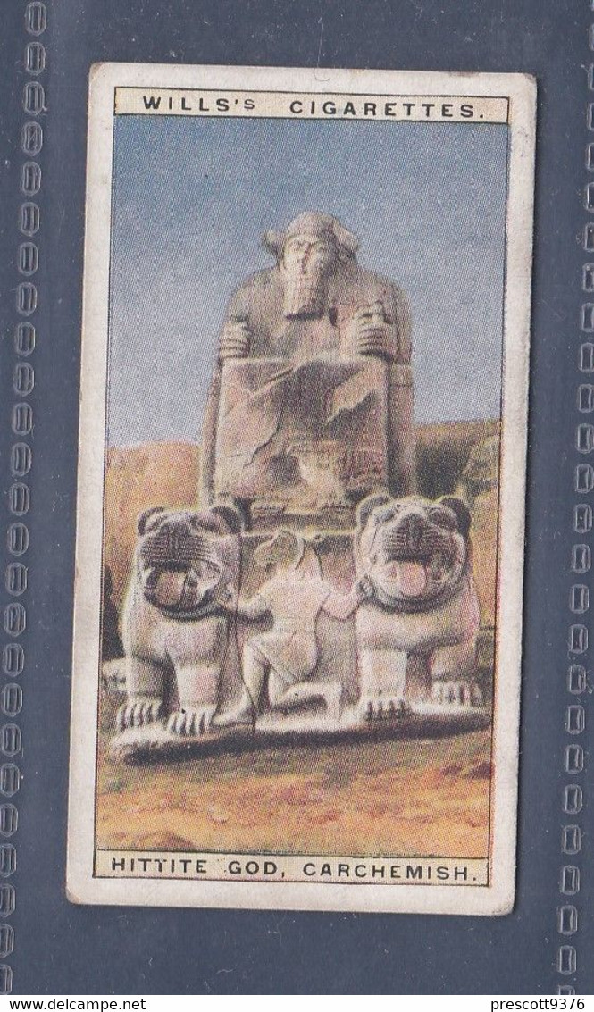 Wonders Of The Past 1926 - Original Wills Cigarette Card - 23 Hittite God Carchemish - Wills