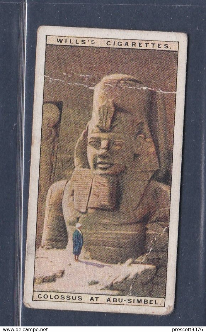 Wonders Of The Past 1926 - Original Wills Cigarette Card - 1 Colossus At Abu Simbel - Wills