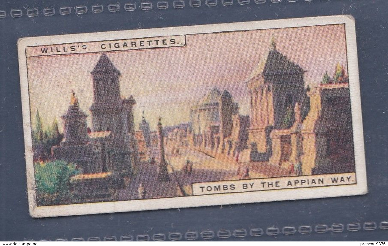 Wonders Of The Past 1926 - Original Wills Cigarette Card - 44 Tombs By The Apian Way - Wills