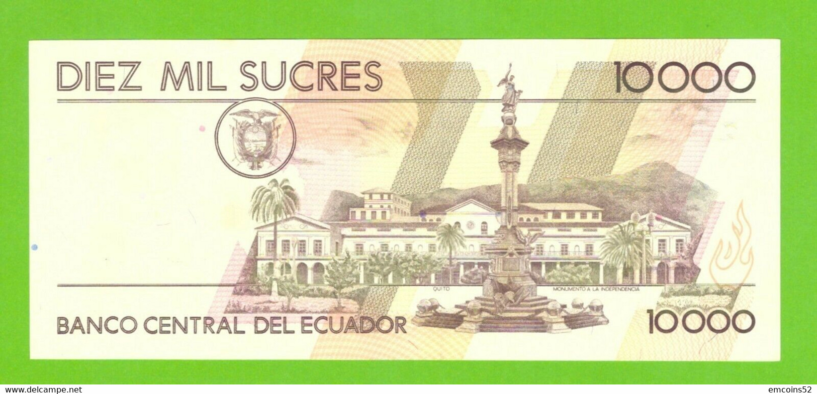 ECUADOR 10000 SUCRES 1998  AŃ  P-127e UNC - Equateur