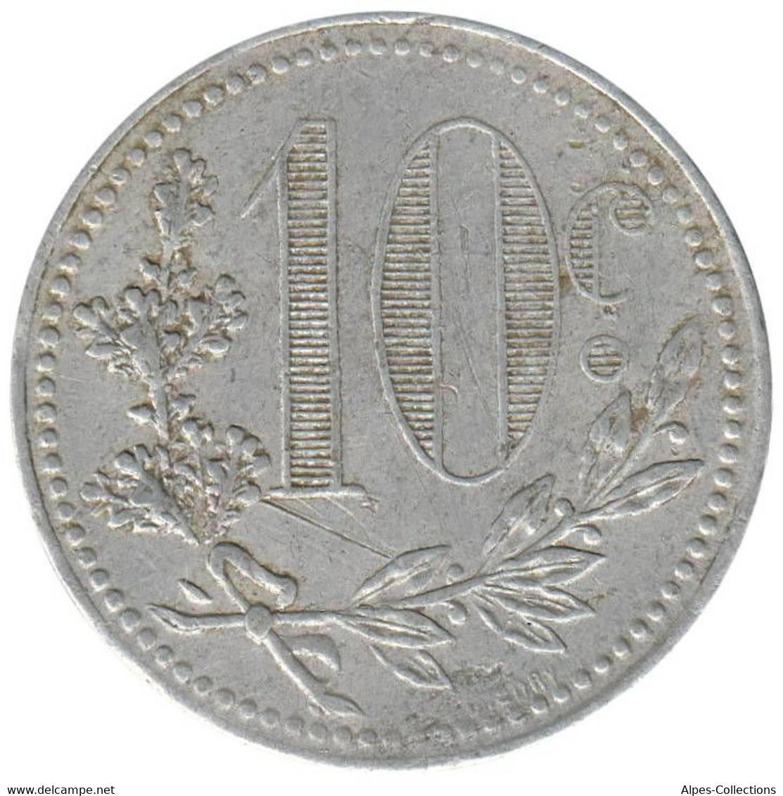 ALGERIE - Alger - 01.12 - Monnaie De Nécessité - 10 Centimes 1918 - Monétaires / De Nécessité