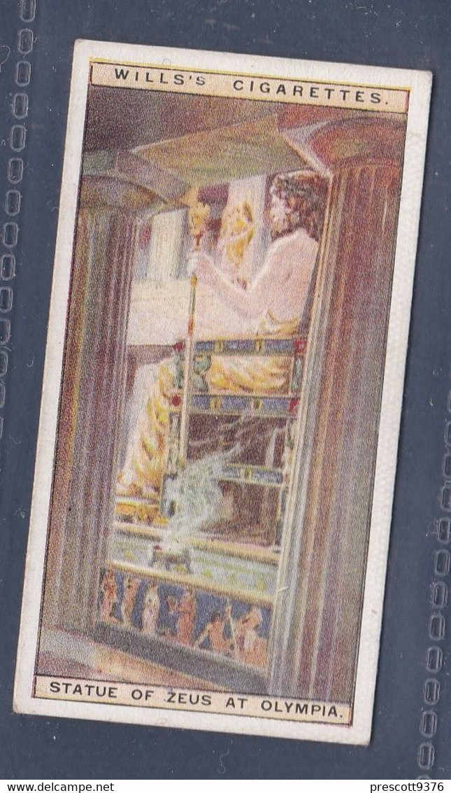 Wonders Of The Past 1926 - Original Wills Cigarette Card - 39 Statue Of Zeus At Olympia - Wills