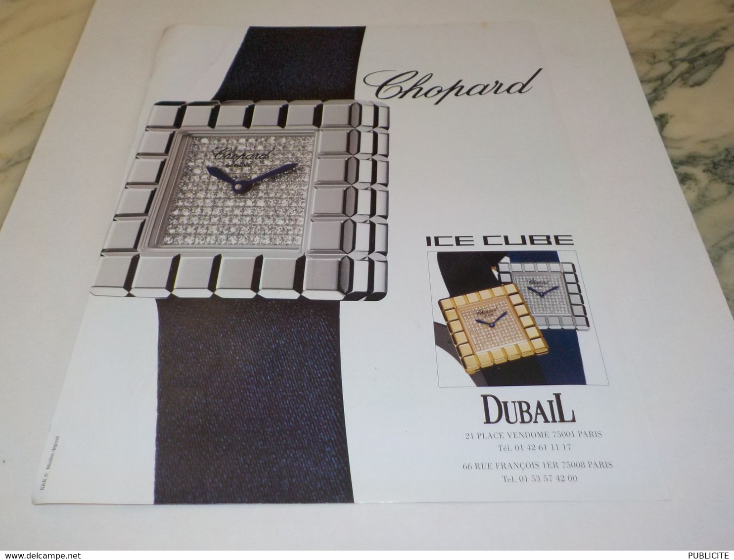 ANCIENNE PUBLICITE  MONTRE ICE CUBE DE  CHOPARD 2008 - Autres & Non Classés