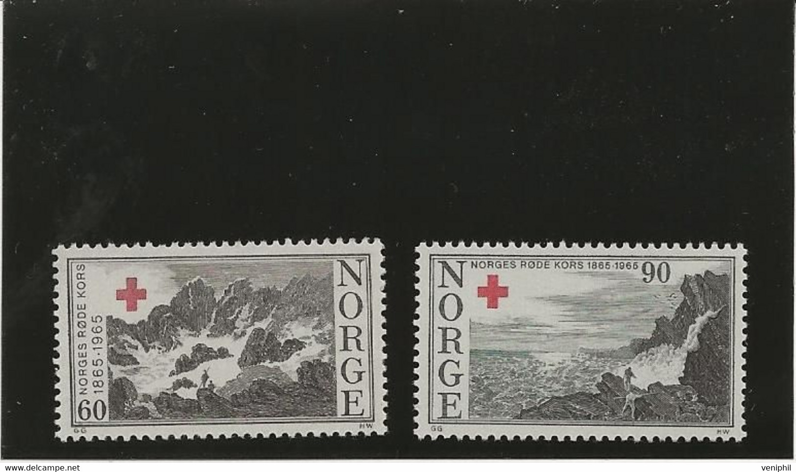 NORVEGE - CROIX ROUGE N° 484-485 NEUF SANS CHARNIERE - ANNEE 1965 - Ongebruikt