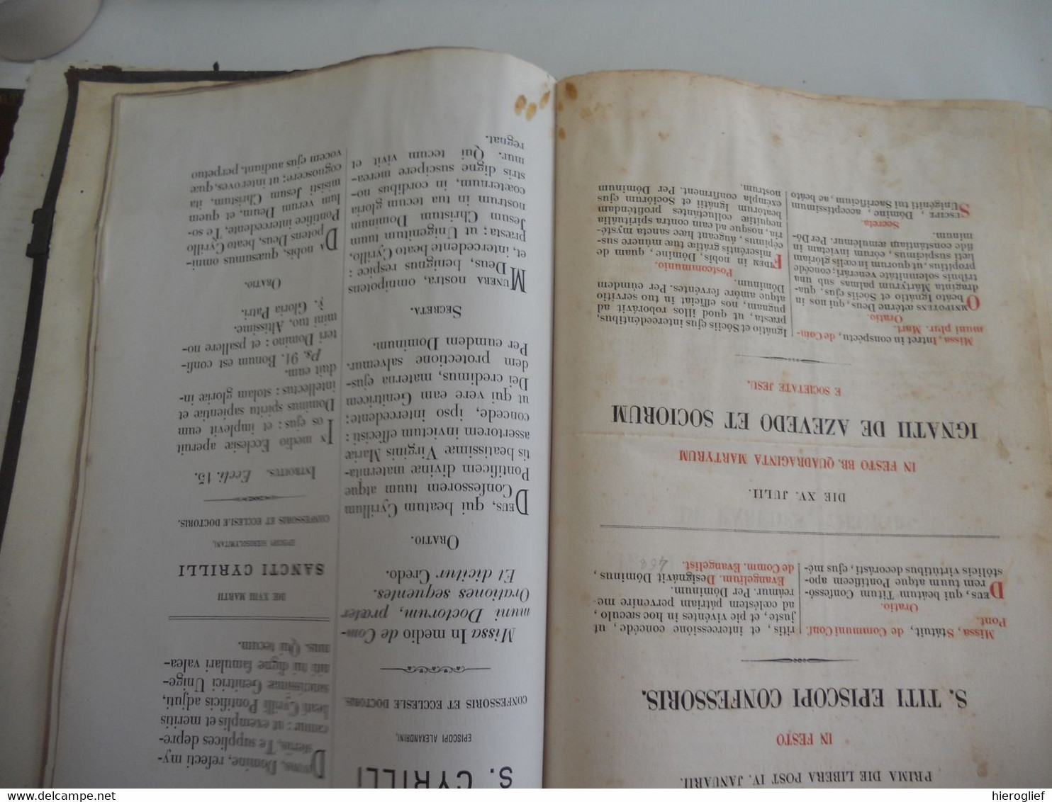 MISSALE ROMANUM Ex Decreto Sacrosancti Consilii Tridentinum Restitutum S. PII QUINTI   1853, / Mechliniae Mechelen - Oude Boeken