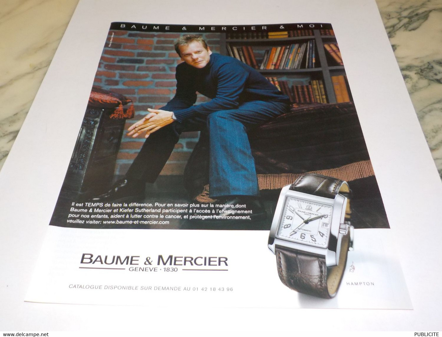 PUBLICITE  ROBERT MAXWELL MONTRE BAUME ET MERCIER 2005 - Autres & Non Classés
