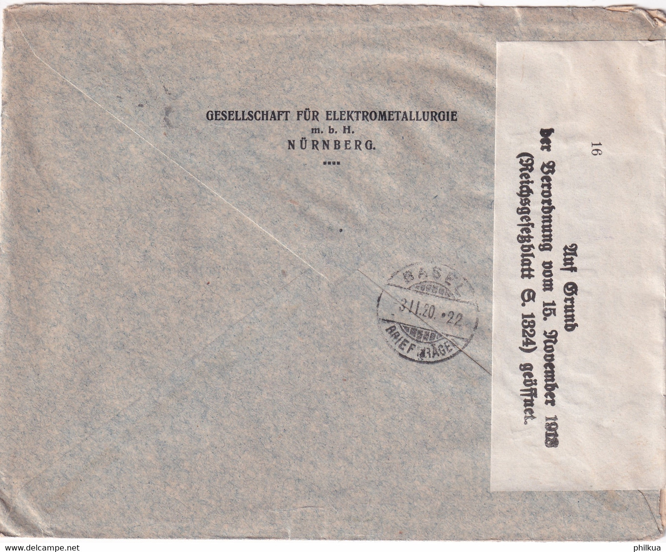 MiNr. 97, 155  Deutschland Altdeutschland Bayern Auf Brief Gelaufen Von Nürnberg Nach Basel - ZENSURÖFFNUNG - Other & Unclassified