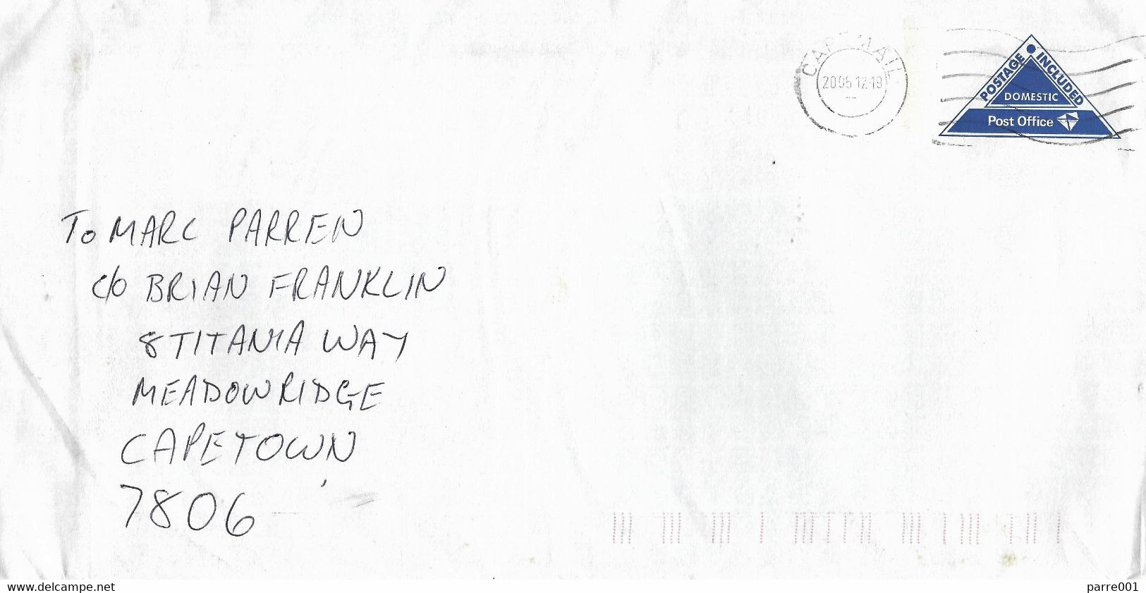 RSA South Africa 2012 Cape Town Domestic Postage Paid Postal Stationary Cover - Lettres & Documents