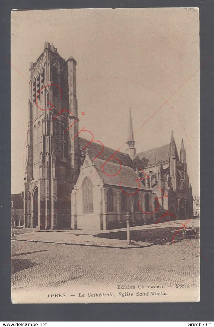 Ypres - La Cathédrale, Eglise Saint-Martin - Postkaart - Ieper