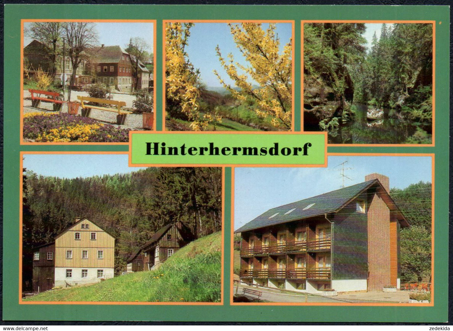 F5497 - TOP Hinterhermsdorf HO Gaststätte Erbgericht Niedermühle VEB Baumechanik Gotha Erlag Bild Und Heimat Reichenbach - Hinterhermsdorf