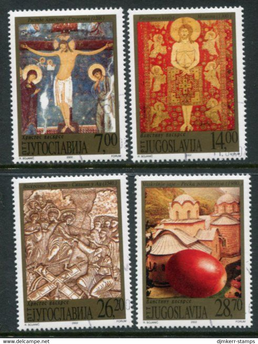 YUGOSLAVIA 2002 Easter Used.  Michel 3065-68 - Gebruikt